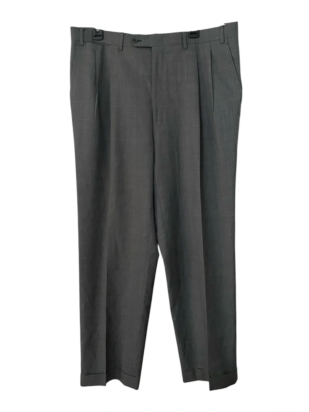 Canali Italy Gray Wool Pants Super 120s It 56 L US 40
